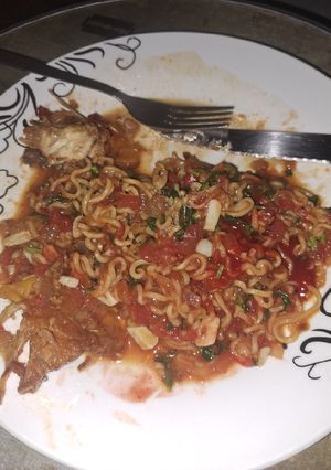 A picture of Indomie fry.
