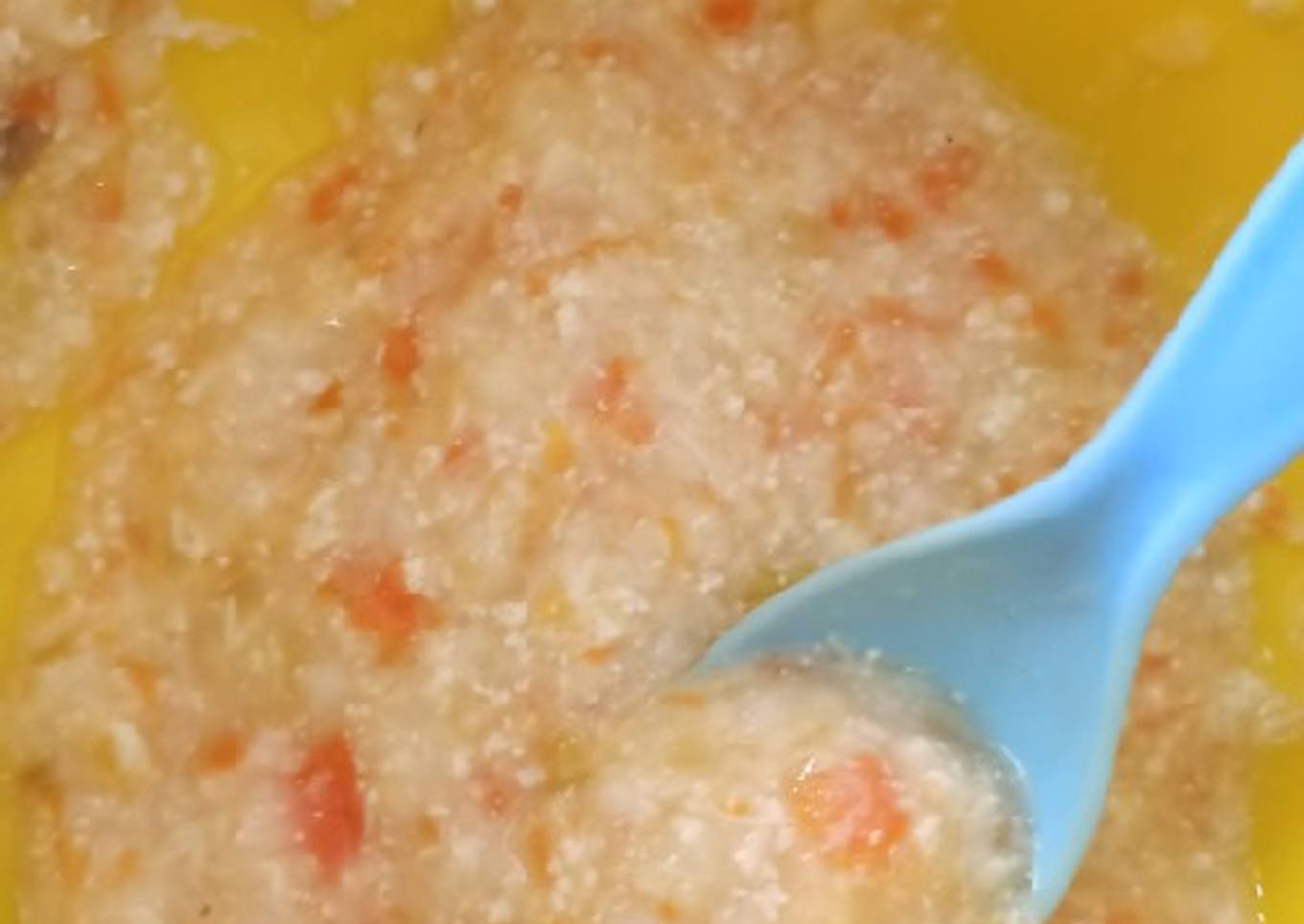 MPASI 10 bulan (ayam+tahu+wortel+labu siam)