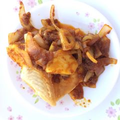 A picture of Fish Fillet And Pineapple In Sambal Sauce.