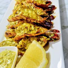 A picture of Jalapeno prawns.