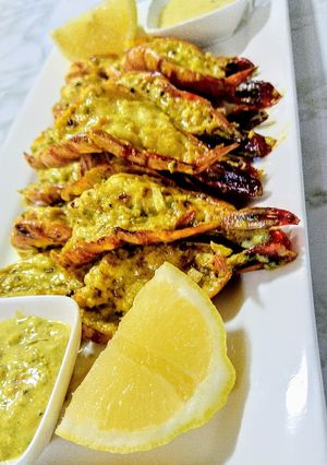 A picture of Jalapeno prawns.