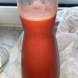 Zumo de fresa y naranja