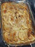 Leche con sémola y manzanas al horno