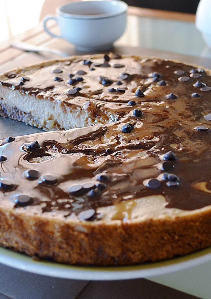 Una foto de Cheesecake fit de dulce de leche