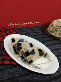 Foto resep Puding Teh Susu Cincau & Vla Fiber Creme