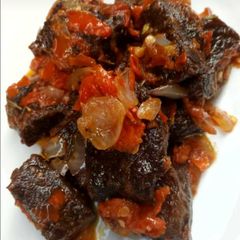 A picture of Ram meat.