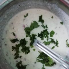 A picture of Onion Coriander Rayta.
