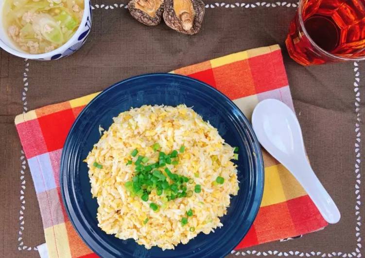 Simple Way to Prepare Award-winning Baby Sardines Fried Rice Packed with the Umami taste of Shiitake powder