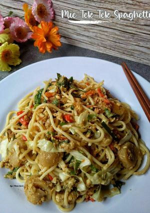 Foto resep Mie Tek Tek Spaghetti Goreng Jawa