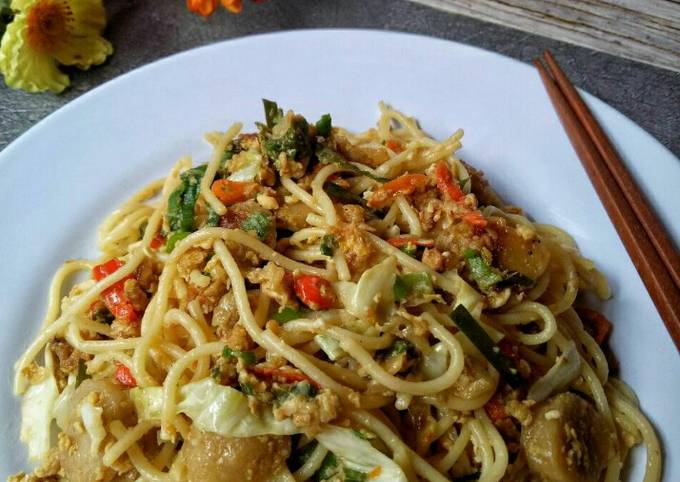 Mie Tek Tek Spaghetti Goreng Jawa