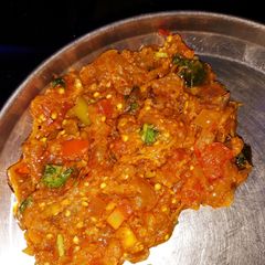 A picture of Baingan bharta.