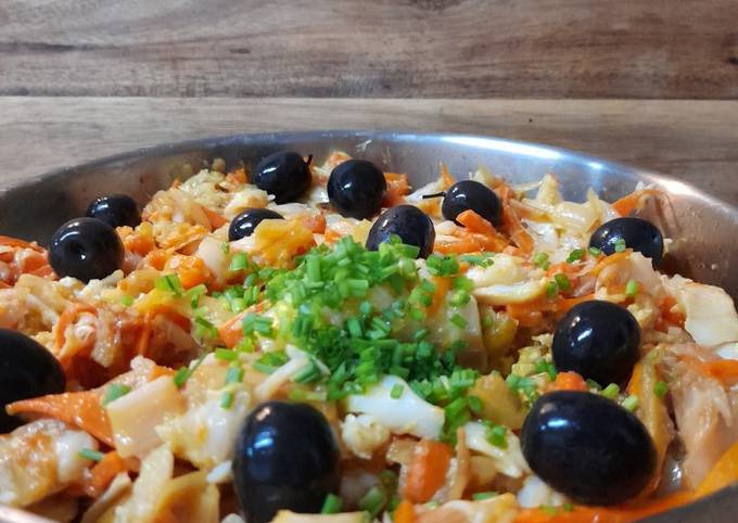 Bacalhau à Brás - Aproveite as sobras de bacalhau e delicie-se com