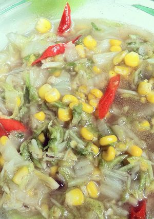 Foto resep Tumis kuah sawi jagung