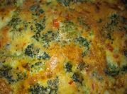 Una foto de souffle de brócoli