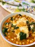 Chickpea Stew with Cod and Spinach - Quick Version