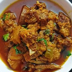 Mutton curry with potatoes (aloo gosht) A picture of Mutton curry with potatoes (aloo gosht).