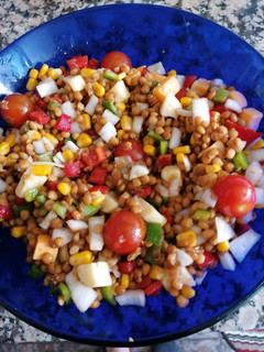 Una foto de Ensalada de lentejas de verano