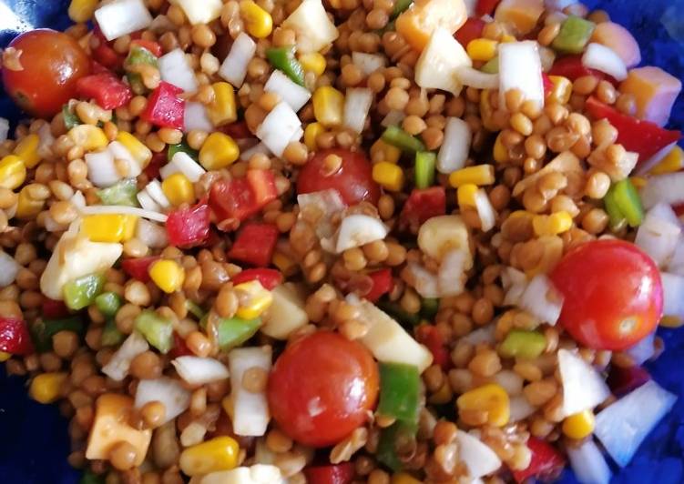 Ensalada de lentejas de verano