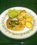 Pescado al horno con parmesano