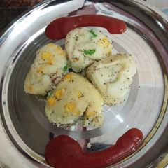 A picture of Corn Idli.