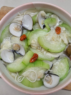 絲瓜蛤蜊麵線 的食譜成品照片