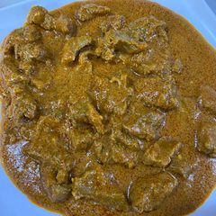 A picture of Beef rendang.