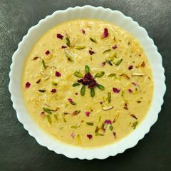 Keshari KHEER with Date Palm Jaggery A picture of Keshari KHEER with Date Palm Jaggery.