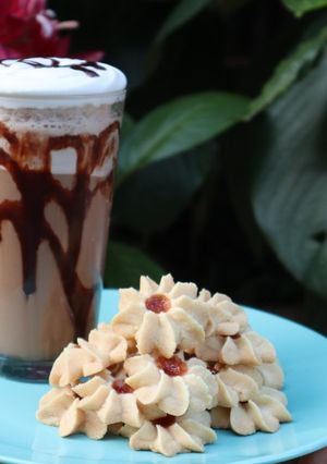 Una foto de Frappuccino y Pastisetas
