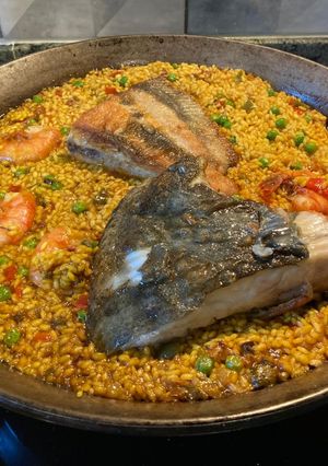 Una foto de Arroz Abanda con Rodaballo