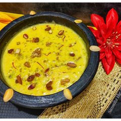 Mango sabudana kheer A picture of Mango sabudana kheer.