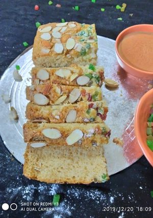 A picture of Dry fruit cake.