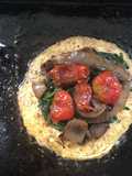 Keto - Provoleta a la parrilla con techo de vegetales asados
