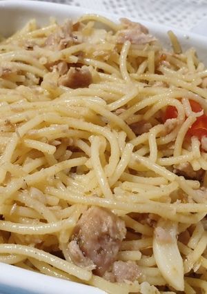 Foto resep Aglio Olio Tuna Dancow❤