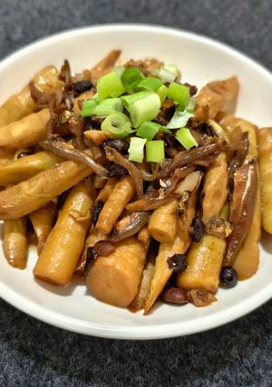 箭竹炒豆豉小魚(簡單料理) 的食譜成品照片