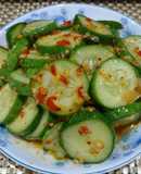 Dưa leo dầm muối ớt ăn liền