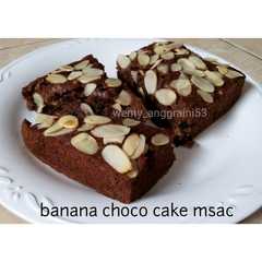 Banana choco cake low carb (no tepung) menu diet রেসিপির প্রধান ছবি