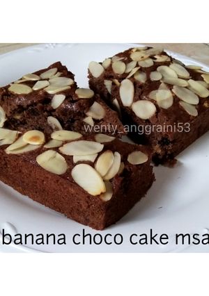 Foto resep Banana choco cake low carb (no tepung) menu diet