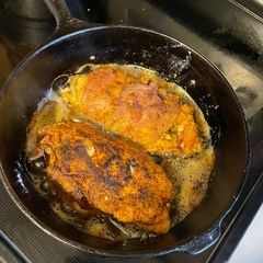 Fried stuffed/wrapped Chicken A picture of Fried stuffed/wrapped Chicken.