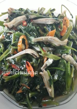 Foto resep Tumis kangkung teri asin