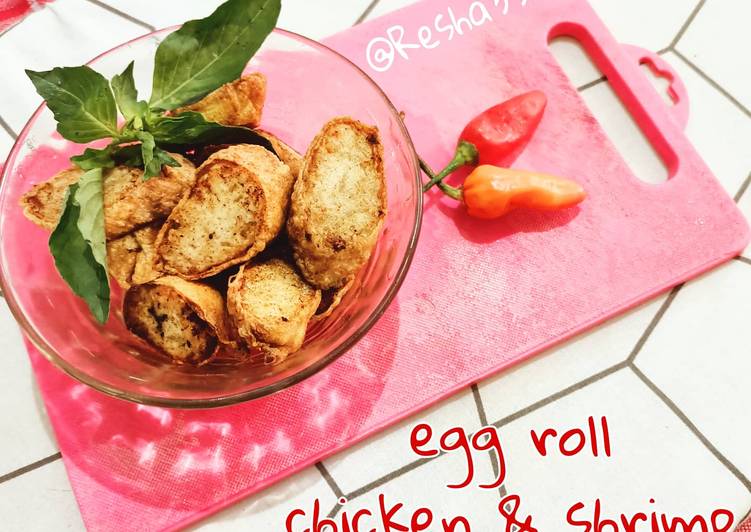 Egg roll isi ayam dan udang versi keto