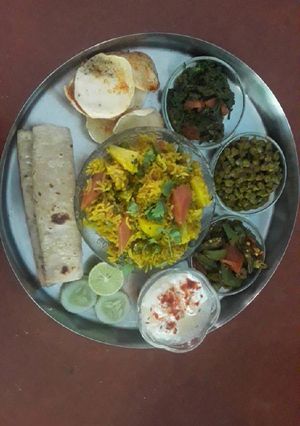 A picture of Satvik thali.
