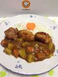 Japanese curry (kare) con pollo frito!
