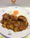 Japanese curry (kare) con pollo frito!