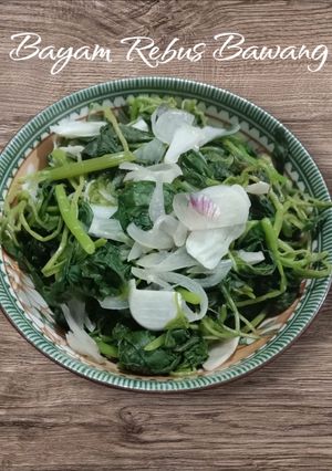 Foto resep 13. Bayam Rebus Bawang