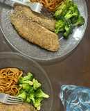 Pescado empanizado con avena