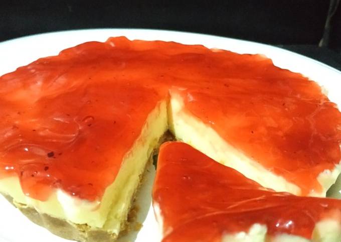 Cheese cake cheddar tanpa oven, dessert low budget rasa premium