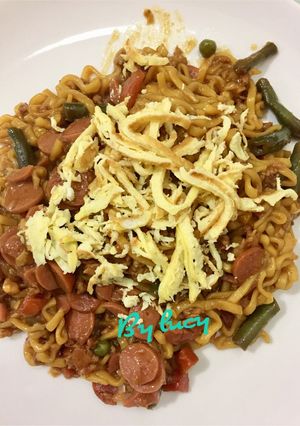 Foto resep Bakmie goreng sosis