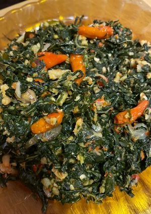 Foto resep Tumis daun singkong & ebi
