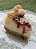 Tarta de queso con base de neulas y con mermelada de Brevas