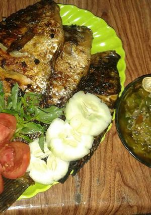 Foto resep Gurami bakar teflon+sambal cabe hijau